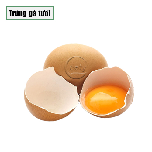 Trứng gà size 19 (M) - vỉ 10 quả
